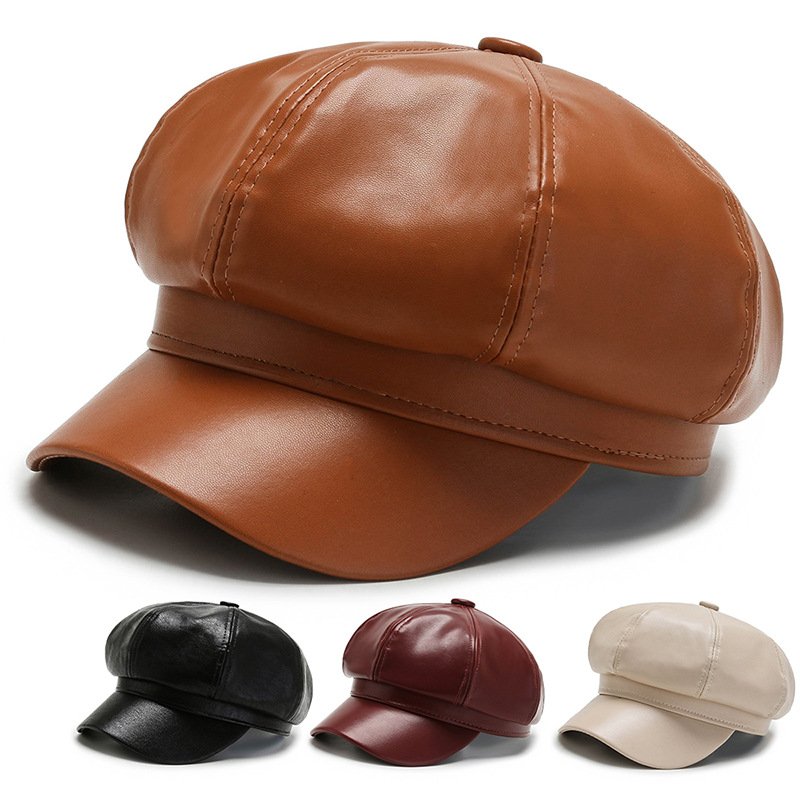 leather beret