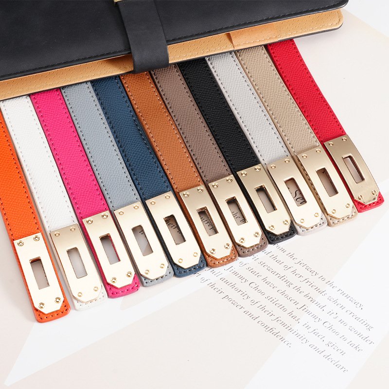 Women's Leather Skinny Belt