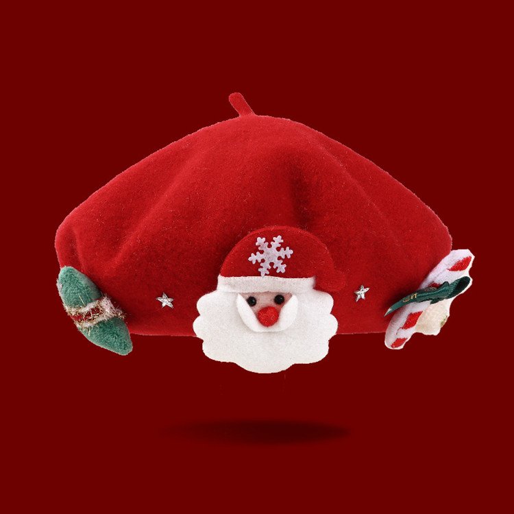 Christmas Beret Hat