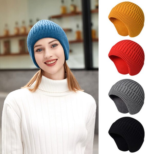 Windproof Knitted Hat Beanie With Ear Flaps For Men And Women - Image 2