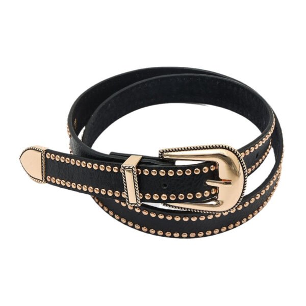 Vintage Women Leather Rivet Belt For Jeans