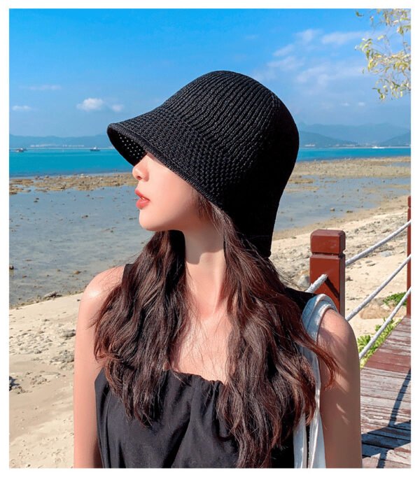 Women Spring Summer Foldable Crochet Bucket Hat