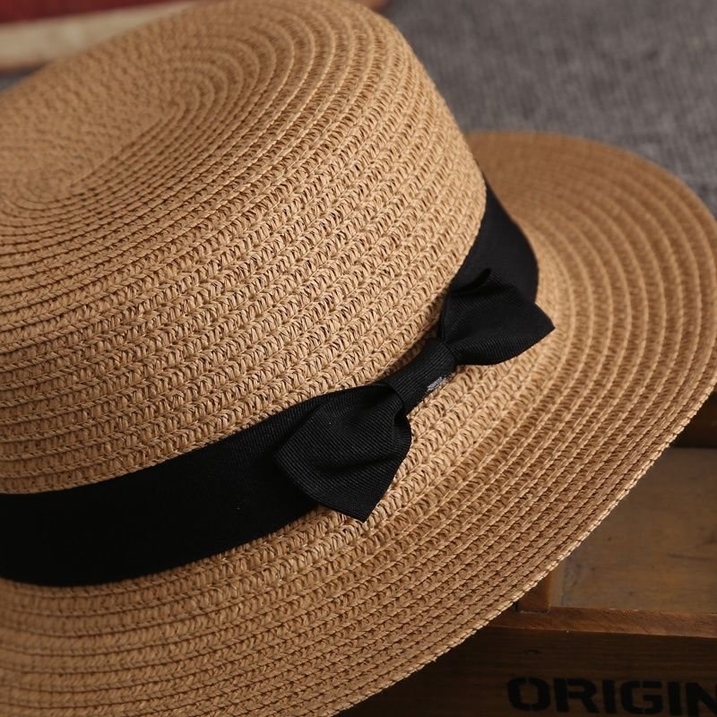Stylish Design Straw Bucket Hat UV Protection - Image 2