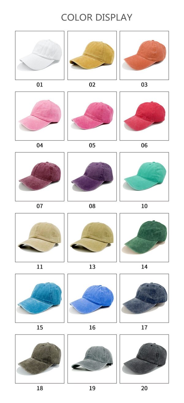 OEM LOGO Washed Cotton Women Baseball Caps - Image 2