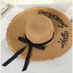 Summer Floppy Wide Brim Sun Straw Hat For Women