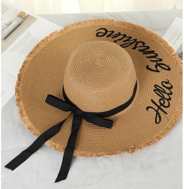 Summer Floppy Wide Brim Sun Straw Hat For Women