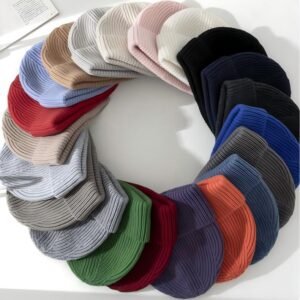 100% Wool Beanie Knitted Hats