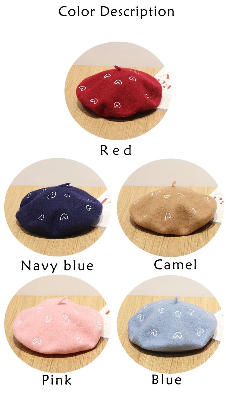 Embroidery Wool Beret