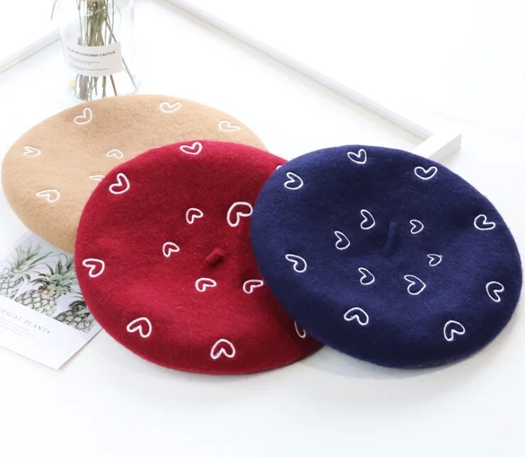 Embroidery Wool Beret